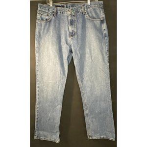 TOMMY HILFIGER Jeans Mens 34x32 Blue Freedom Relaxed Fit Straight American Denim